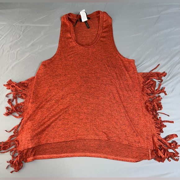 I Jeans by Buffalo Jeans Top with fringe on side for Women size XL [E-3] - Picture 5 of 7